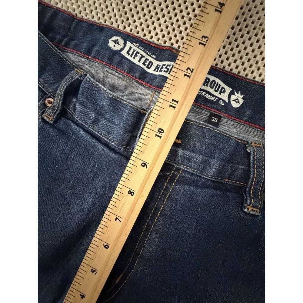 Lifted Research Group Jeans True Straight Leg Men Sz 38 Distressed 36x30 Actual